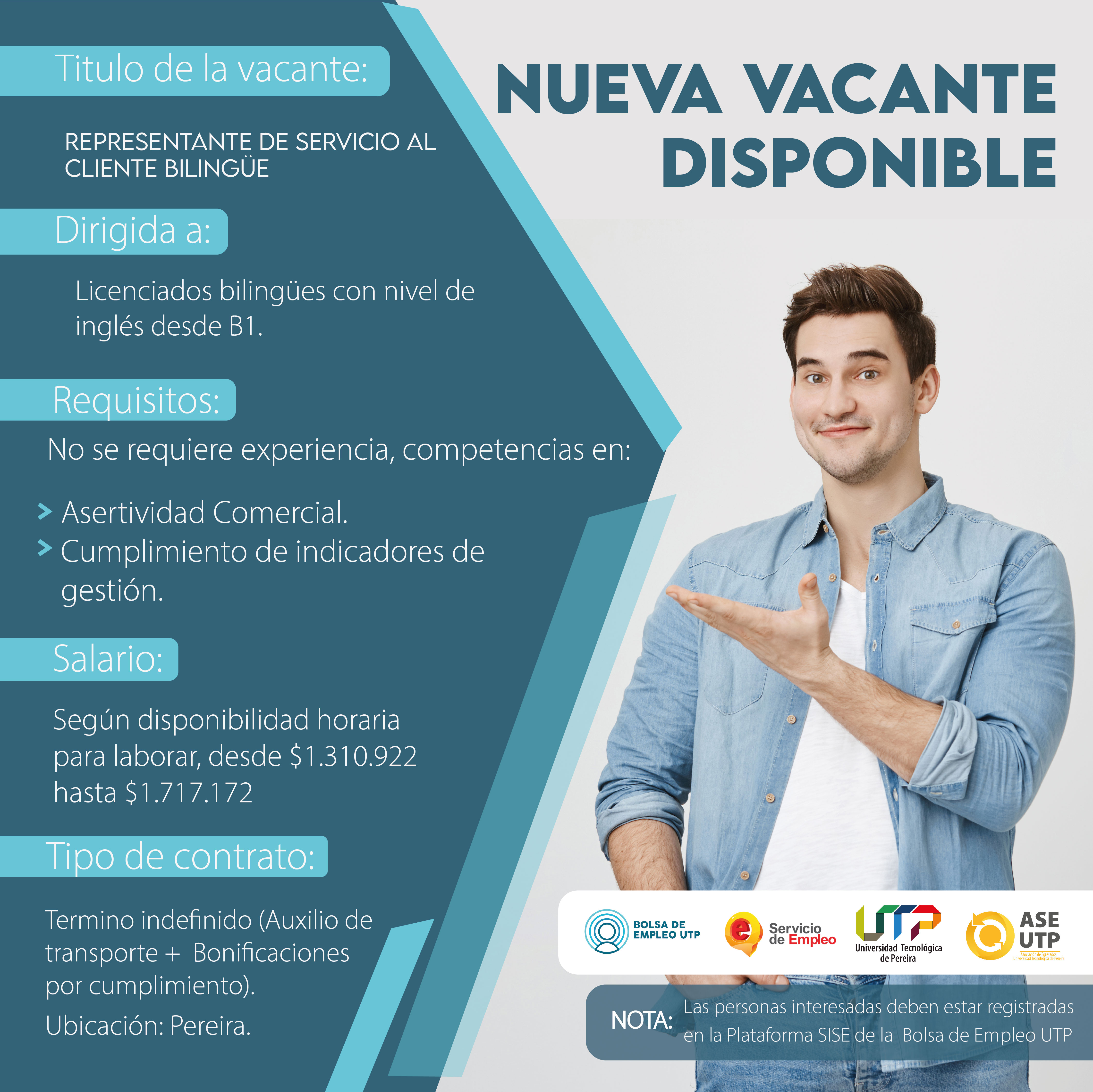 ¡Nuevas vacantes de empleo! Egresados